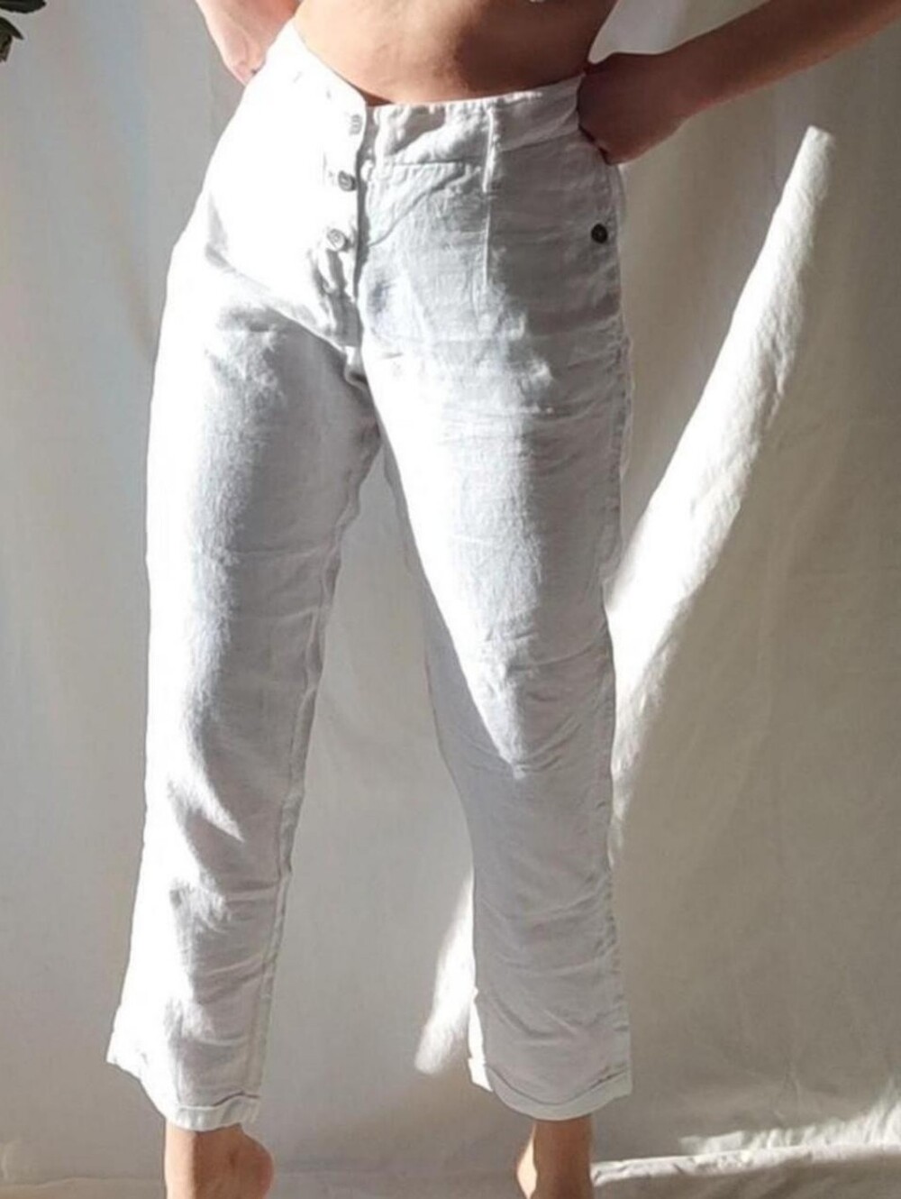 NOA NOA White Linen Pants